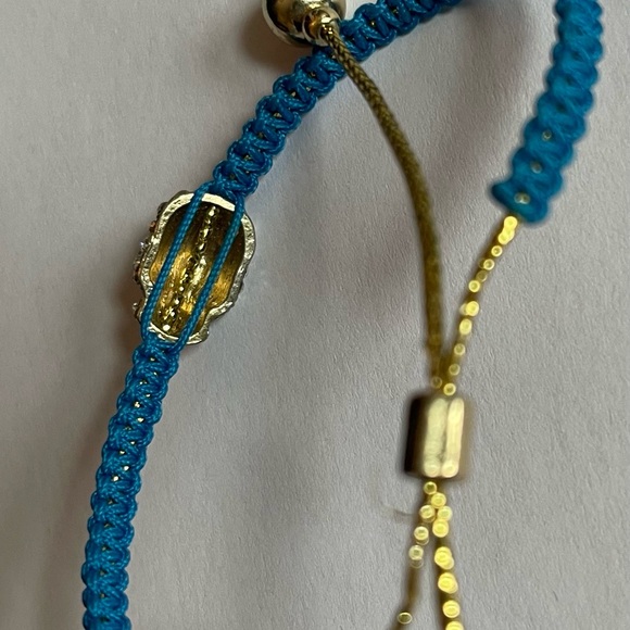 Blue Friendship Bling Skull Extendable Bracelet - Picture 7 of 9
